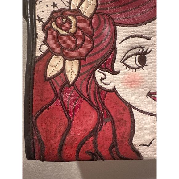 Disney Loungefly Ariel Little Mermaid True Love Tattoo Tote - Picture 3 of 7